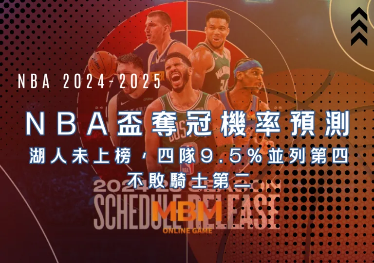NBA盃奪冠機率預測：湖人未上榜，四隊9.5%並列第四，不敗騎士第二